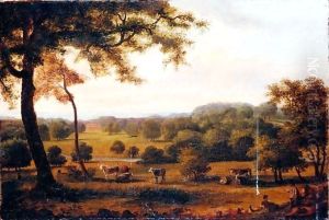 A Prospect Of Wimpole House And Park, Cambridgeshire, The Seat Of The Earl Of Hardwicke by Richard Bankes Harraden