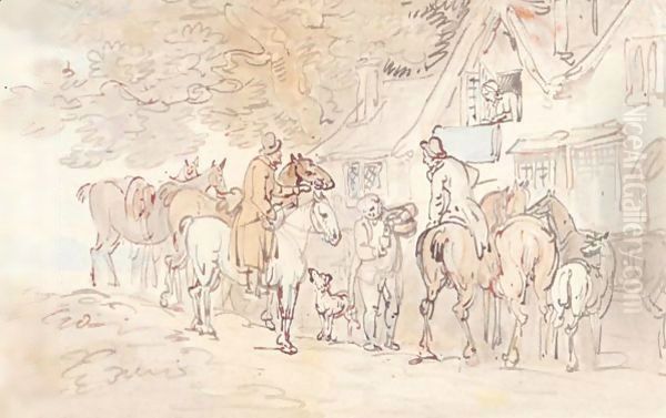 Horseman At An Inn - view 1