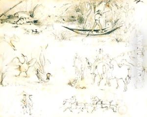 Two Pages Of Sketches