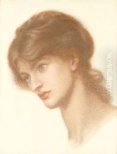 Study Of Marie Spartali For Dante's Dream by Dante Gabriel Rossetti