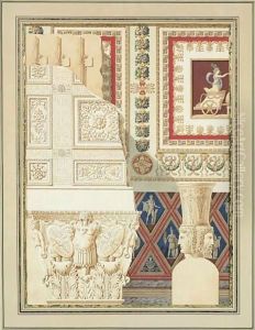 Composition D'Antiques Elements De Decor Mural by Charles Percier