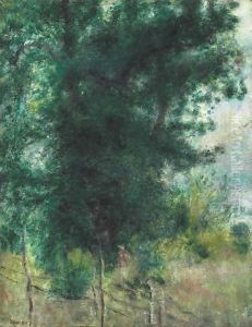 La Barriere En Foret by Pierre Auguste Renoir