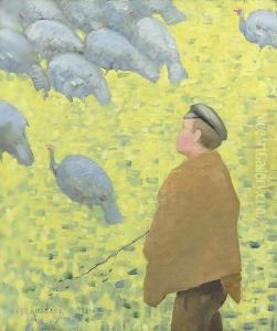 Le Gardeur De Dindons by Charles Angrand
