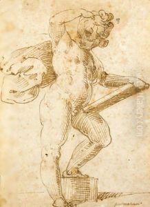 Figura Di Putto Con Tavoletta