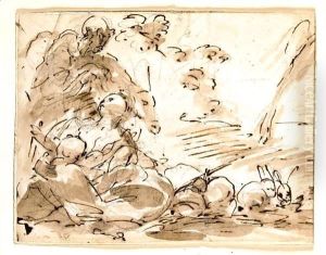 Riposo Durante La Fuga In Egitto by Luca Giordano