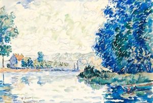 Effet De Contre Jour A Samois by Paul Signac