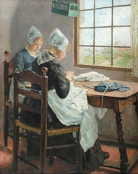 Dutch Seamstresses, Or Sisters In The Sewing Room - view 1