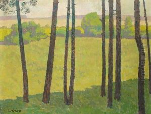 Eine Waldlandschaft (Wooded Landscape) by Koloman Moser