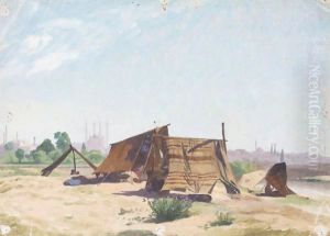 Campement Pres De Constantinople by Jean-Leon Gerome