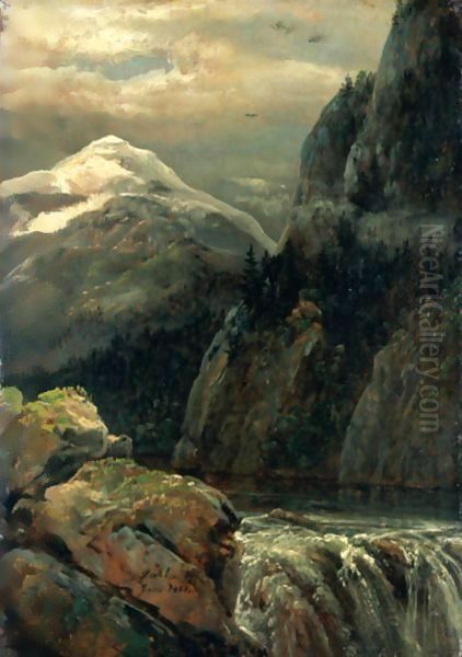 Nordisk Landskap Ved Innsjo (Nordic Landscape With A Lake) - view 1
