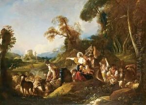 A Pastoral Scene by Hubert Robert