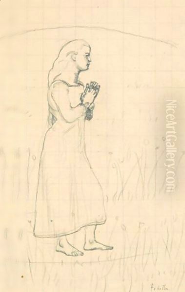 Stehendes Madchen (Studie Zu Abendruhe) - view 1