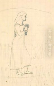 Stehendes Madchen (Studie Zu Abendruhe) Stehendes Madchen (Studie Zu Abendruhe)