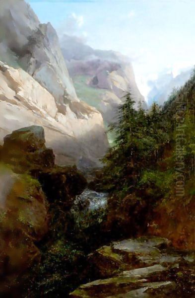 Alpine River Landscape - view 1