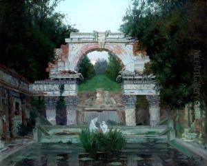 The Roman Ruin In Schonbrunn, Vienna by Jakob Koganowsky