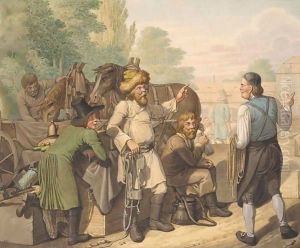 Tending To The Horses by George Emmanuel Opitz