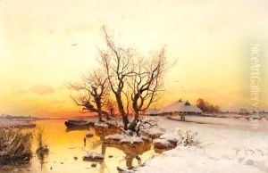 Winter Landscape 3 by Iulii Iul'evich (Julius) Klever
