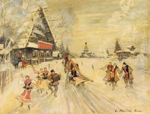 View Of Russia by Konstantin Alexeievitch Korovin