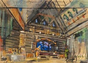 Stage Design For The Opera Russalka by Konstantin Alexeievitch Korovin