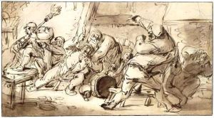 Peasants Fighting In An Inn