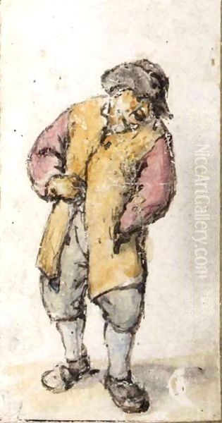 Standing Peasant, His Left Hand In His Coat Pocket - view 1