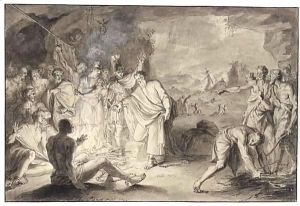 Saint Paul Bitten By An Adder by Bernard Picart