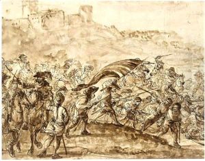 A Battle Scene by Francesco Simonini