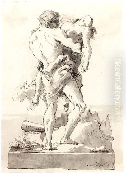 Hercules And Antaeus - view 1