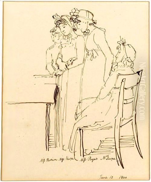 Four Ladies, Three Standing And One Seated - view 1