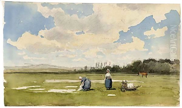 Two Girls On A Bleaching-Field - view 1