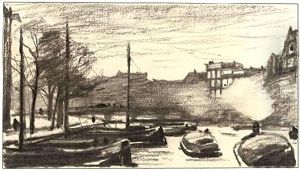 View Of The Kromme Waal, Amsterdam by Willem Witsen
