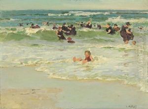 Child In Surf by Edward Henry Potthast