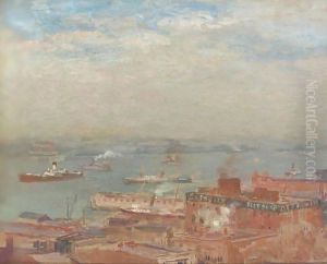 Early Morning, North River by Gari Julius Melchers