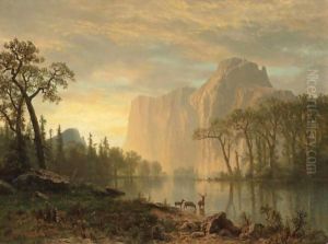 El Capitan, Yosemite by Albert Bierstadt