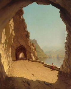 The Galleries Of The Stelvio, Lake Como by Sanford Robinson Gifford