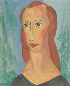 Portrait Of A Woman by Alfred Henry Maurer
