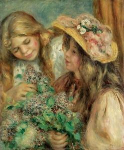 Jeunes Filles Aux Lilas by Pierre Auguste Renoir
