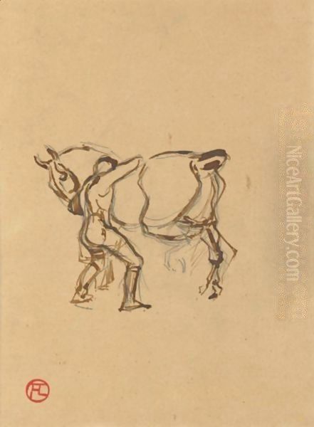 Cavalier Sellant Son Cheval - view 1