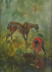 Cheval De Chasse A Courre by Henri De Toulouse-Lautrec