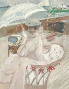 1859 - 1927madame Helleu Sur Son Yacht, L'Etoile by Paul Cesar Helleu