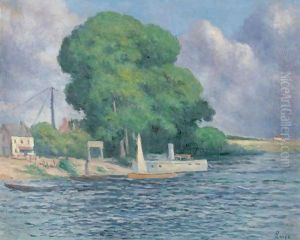 Guernes, La Seine by Maximilien Luce