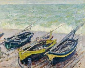 Bateaux Sur Le Galet by Claude Oscar Monet