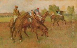 Avant La Course by Edgar Degas