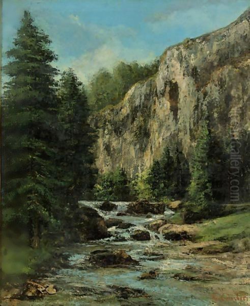 Etude Pour Paysage Au Torrent - view 1