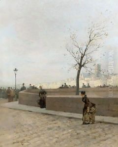 Saint Gervais Vu Du Quai A Paris by Gustave Maincent