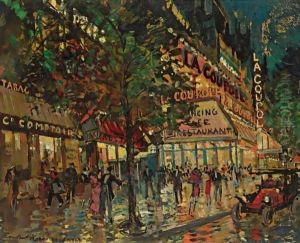 La Coupole, Paris by Konstantin Alexeievitch Korovin