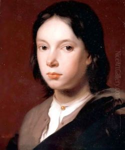 Portrait Of A Young Man, Bust Length, Wearing A Brown Jacket And A White Shirt.
