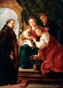 The Mystic Marriage Of Saint Catherine by David The Younger Teniers