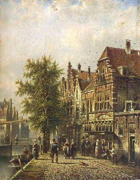 Villagers In The Streets Of A Dutch Town - view 1