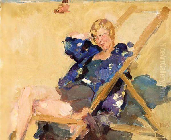 A Lady In A Beach Chair - view 1